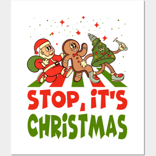 Christmas Road - 3, Santa Claus, Gingerbread man, Christmas tree Posters and Art